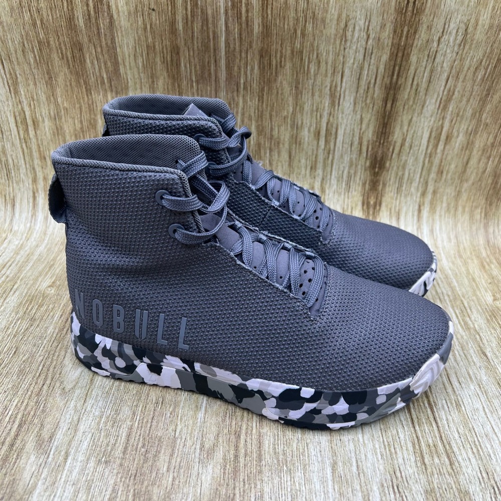 NOBULL High Top Superfabric Trainer Women's Size 7.5 Grey Camo Training Shoes